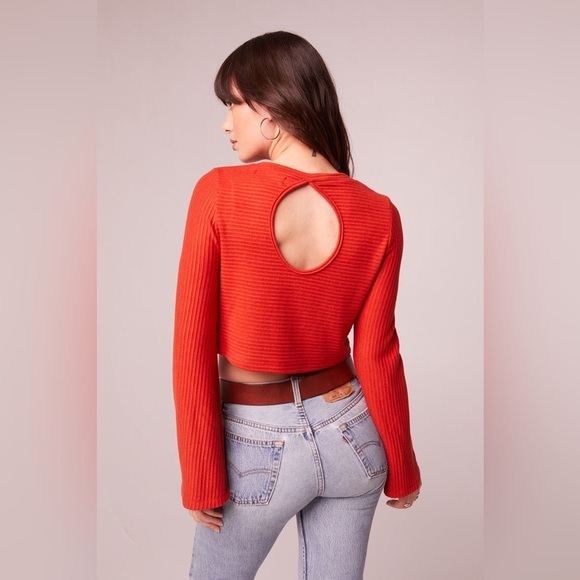 Band Of The Free Alize Rust Long Sleeve Crop Top - Picture 3 of 9
